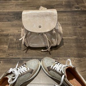 Gold tan Jimmy Choo purse Brand new / one zipper pocket inside and out.